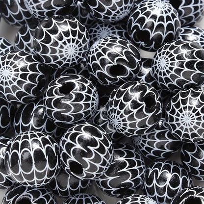 10PCS 16mm Multistyle Patterned Wooden Bead Set