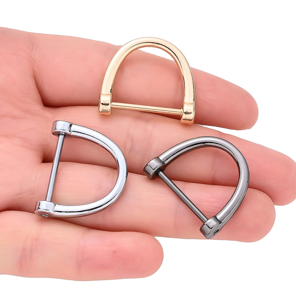 20PCS D-Shape Detachable Keychain Buckle Set with Screwdriver