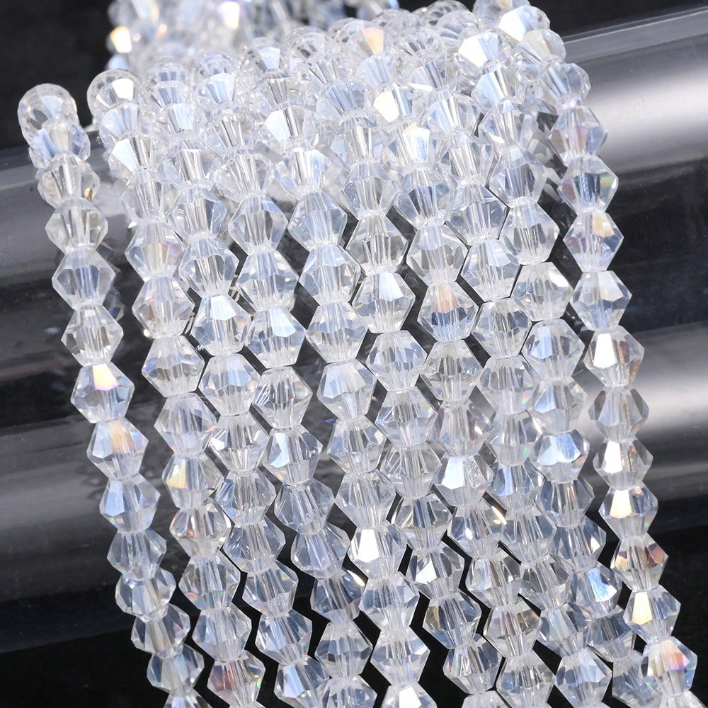 200/400pcs 6mm AB Crystal Glass Faceted Beads