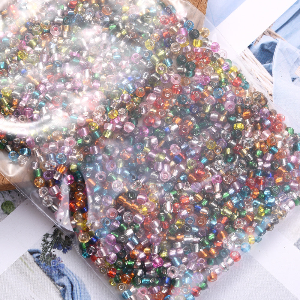 2500/5000/10000PCS 2/3/4mm Silver-Lined Glass Seed Beads