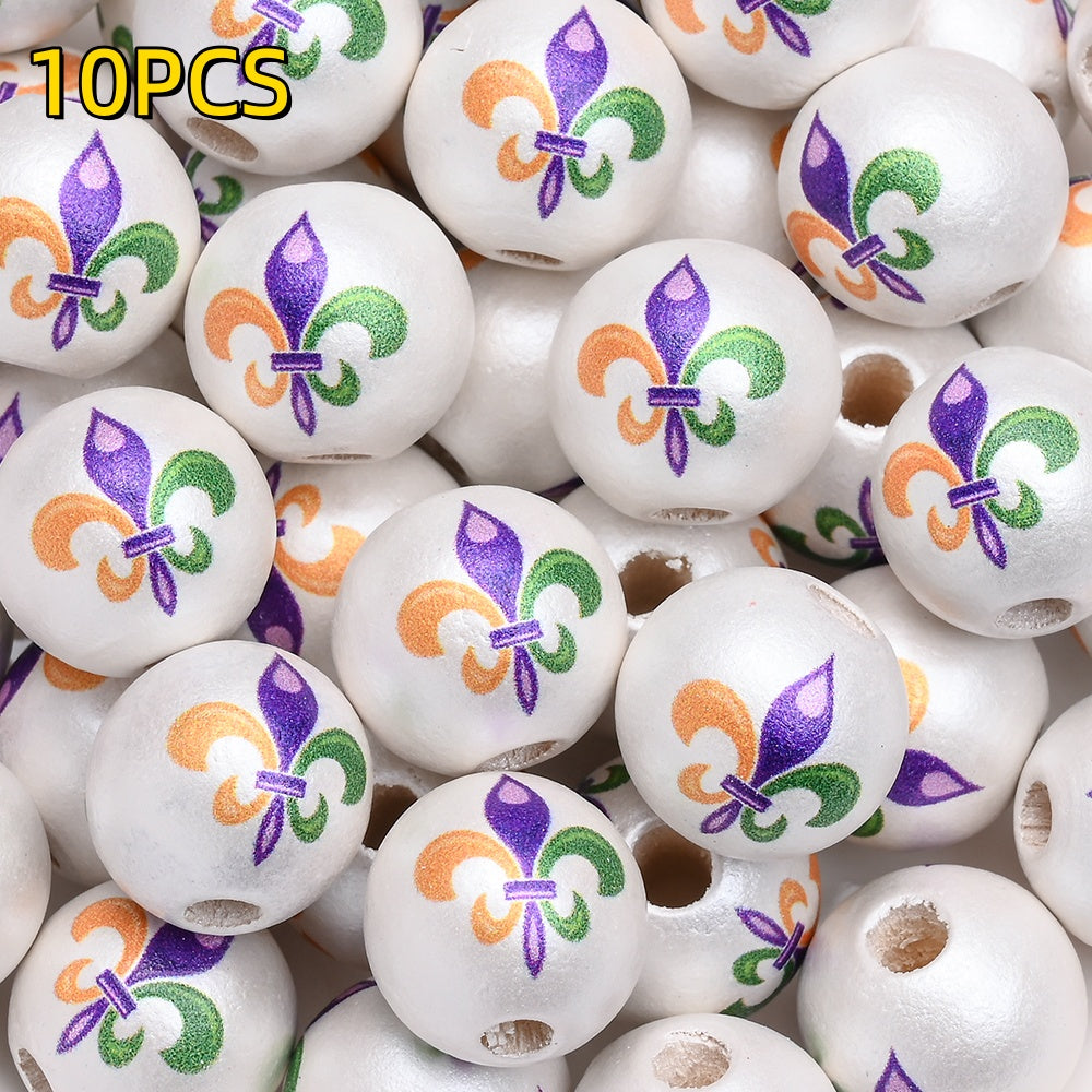 10pcs/set 16mm Carnival Wooden Beads
