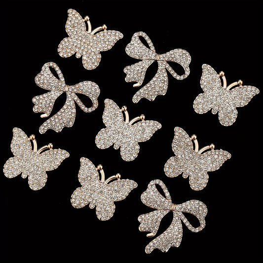 Gold Butterfly & Bow Shape Plastic Patches