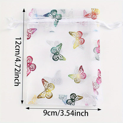 Butterfly Drawstring Gift Bags
