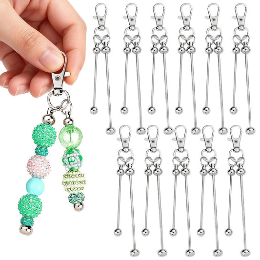 Beadable Keychain Blank Rod Set