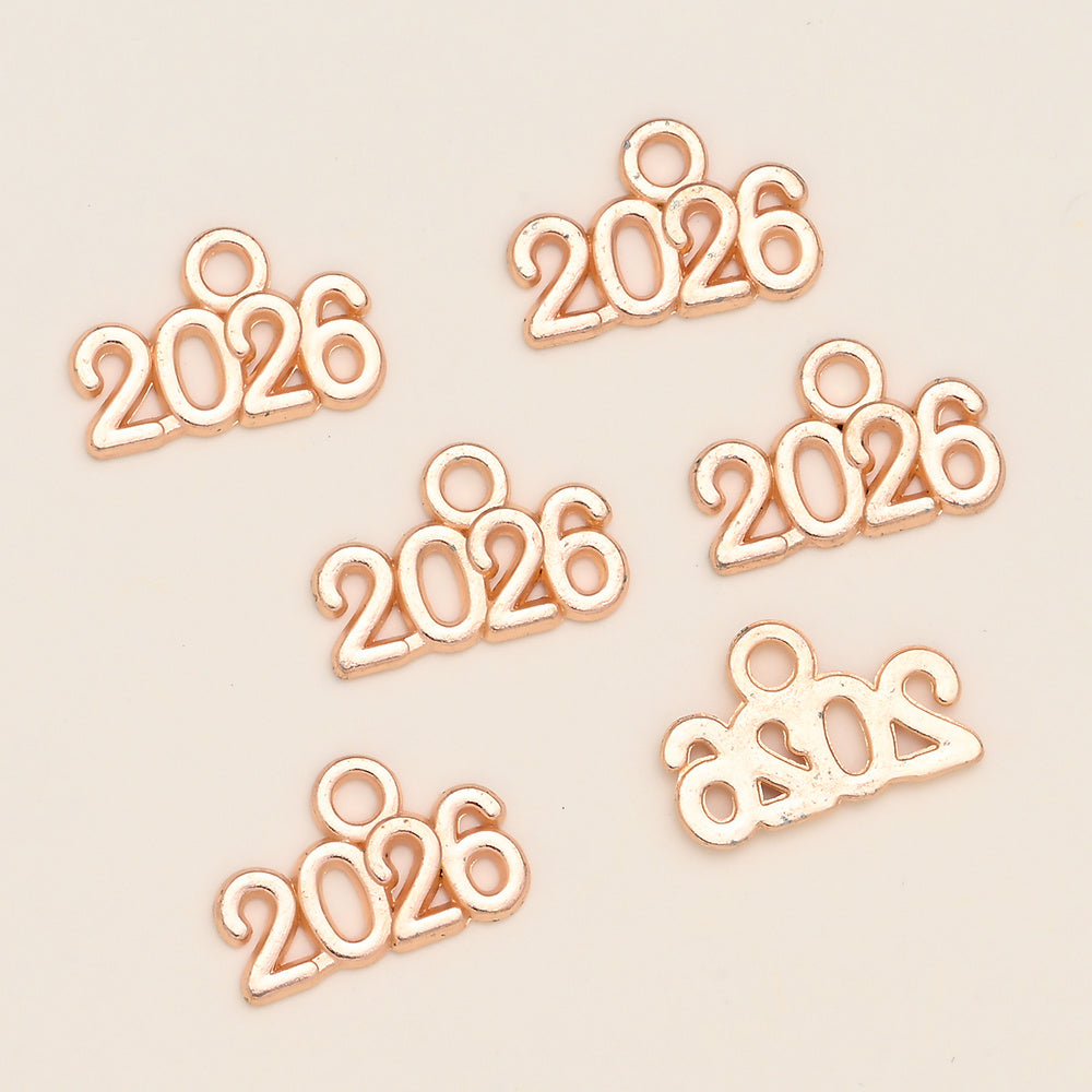 Vintage Number Letter Metal Charms