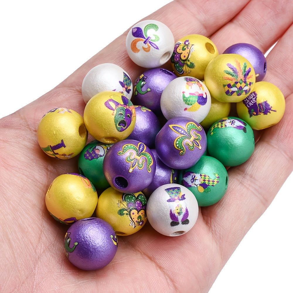 10pcs/set 16mm Carnival Wooden Beads