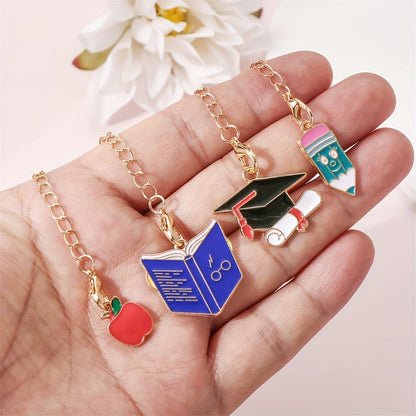 1PC Doctor Hat, Book & Apple Pendant Chain