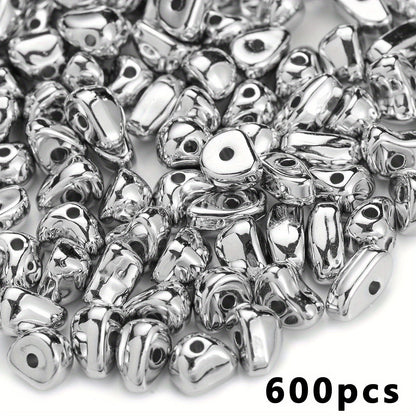 600pcs CCB Plastic Beads Mixed Irregular Shape Spacer Loose Beads