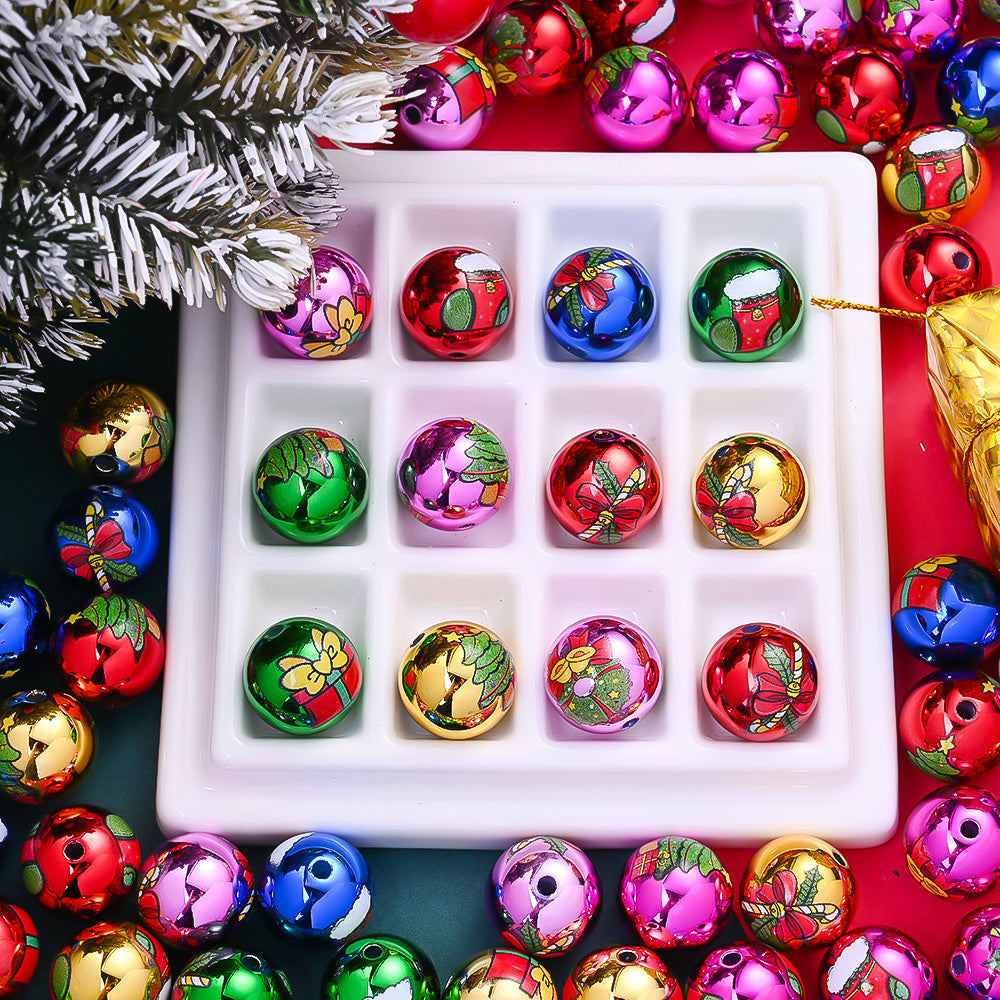 Acrylic Christmas Gift Box & Bell Beads