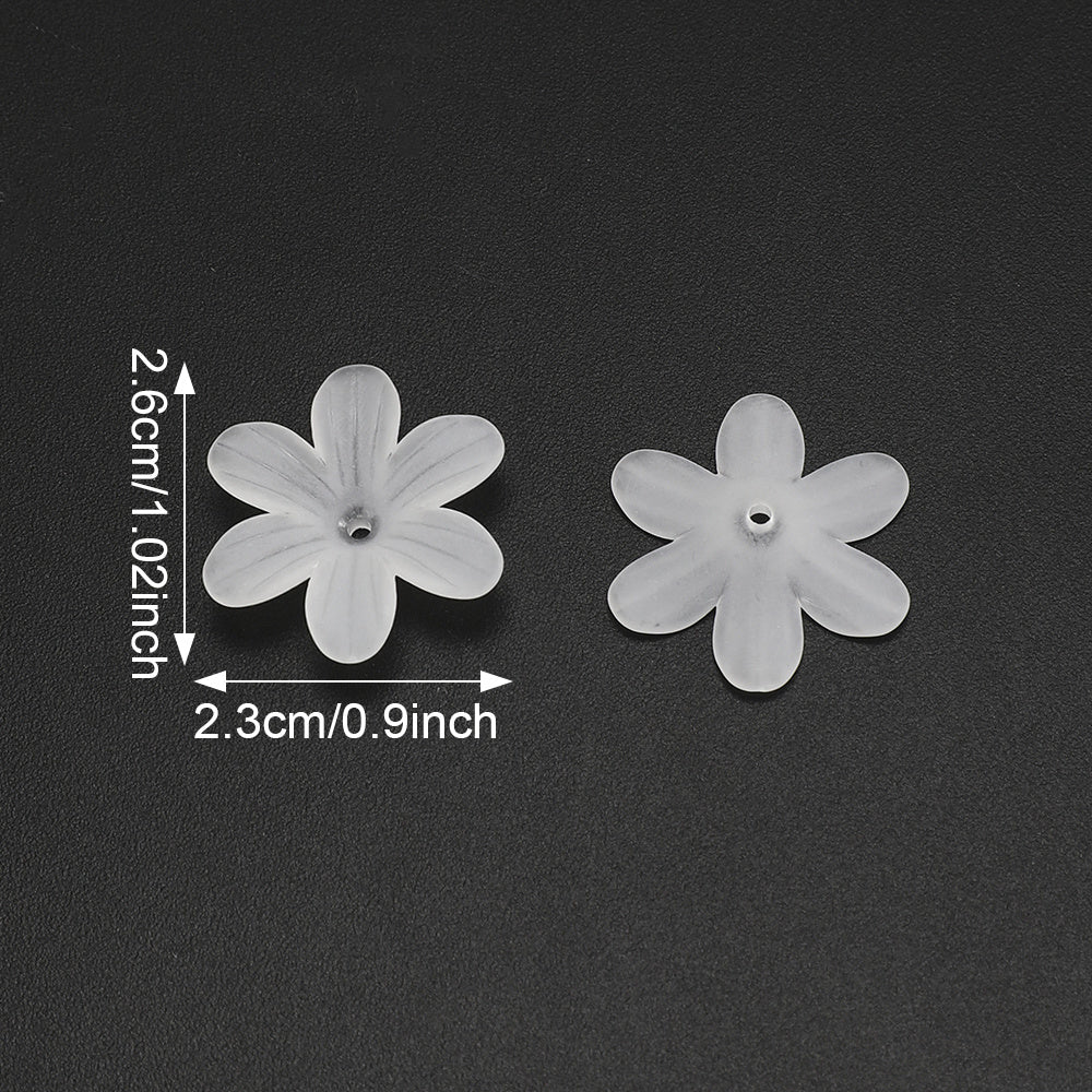 50pcs/set Matte Bauhinia Flower Holder Acrylic Beads