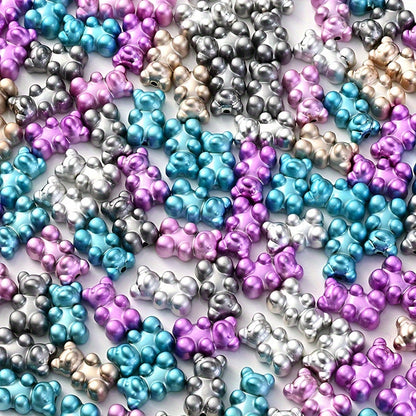 10PCS 18×11mm Bear Acrylic Bead Set