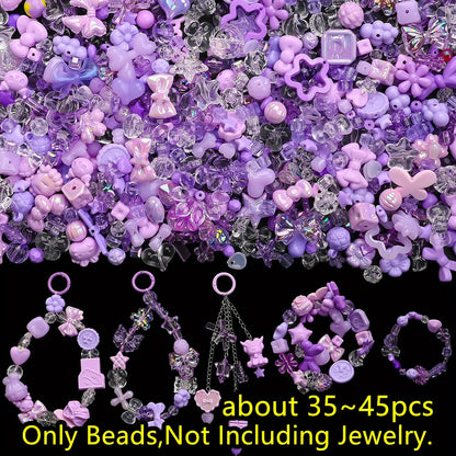 40g/bag Summer Color Acrylic Mixed Beads