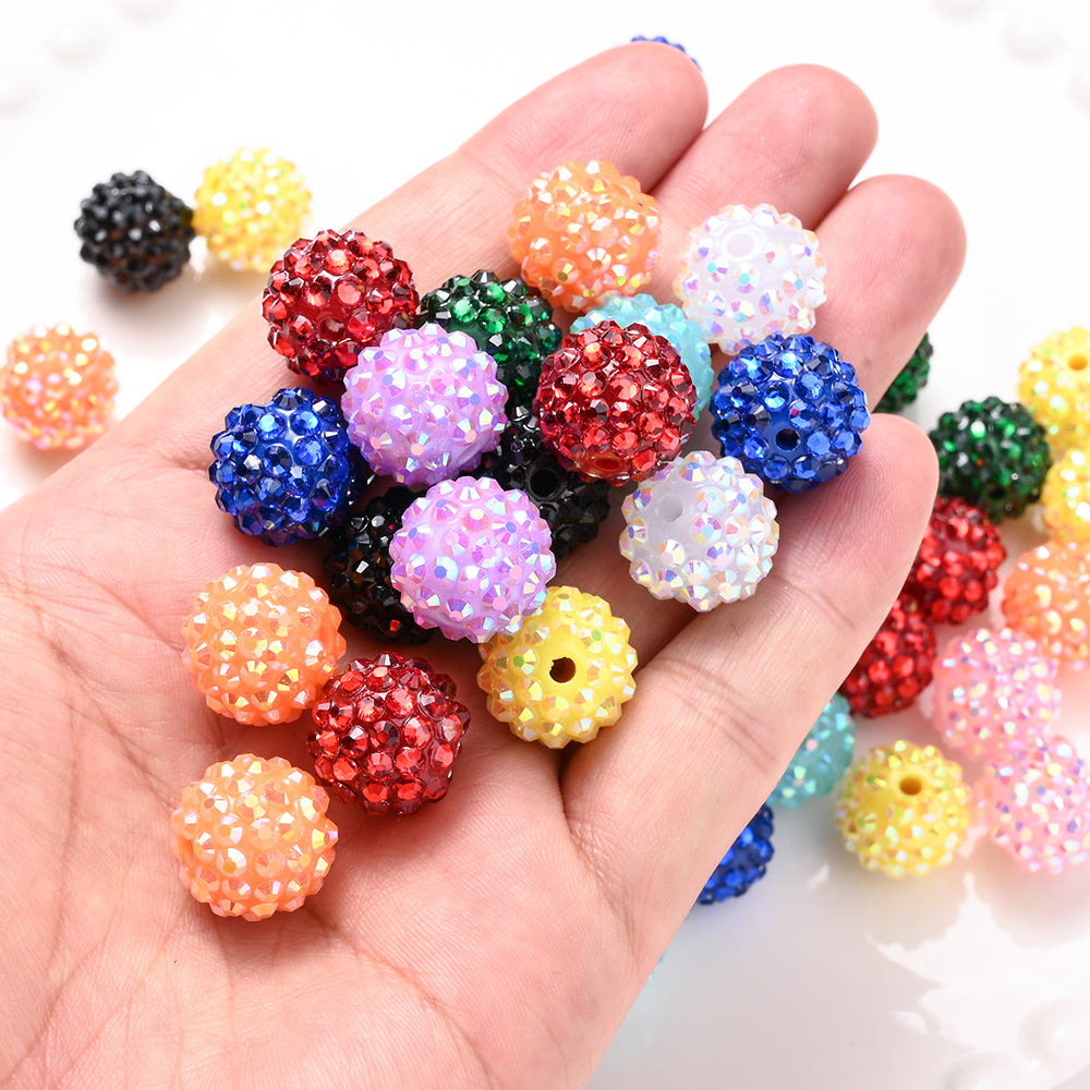 Shiny Rhinestone Bayberry Ball Beads