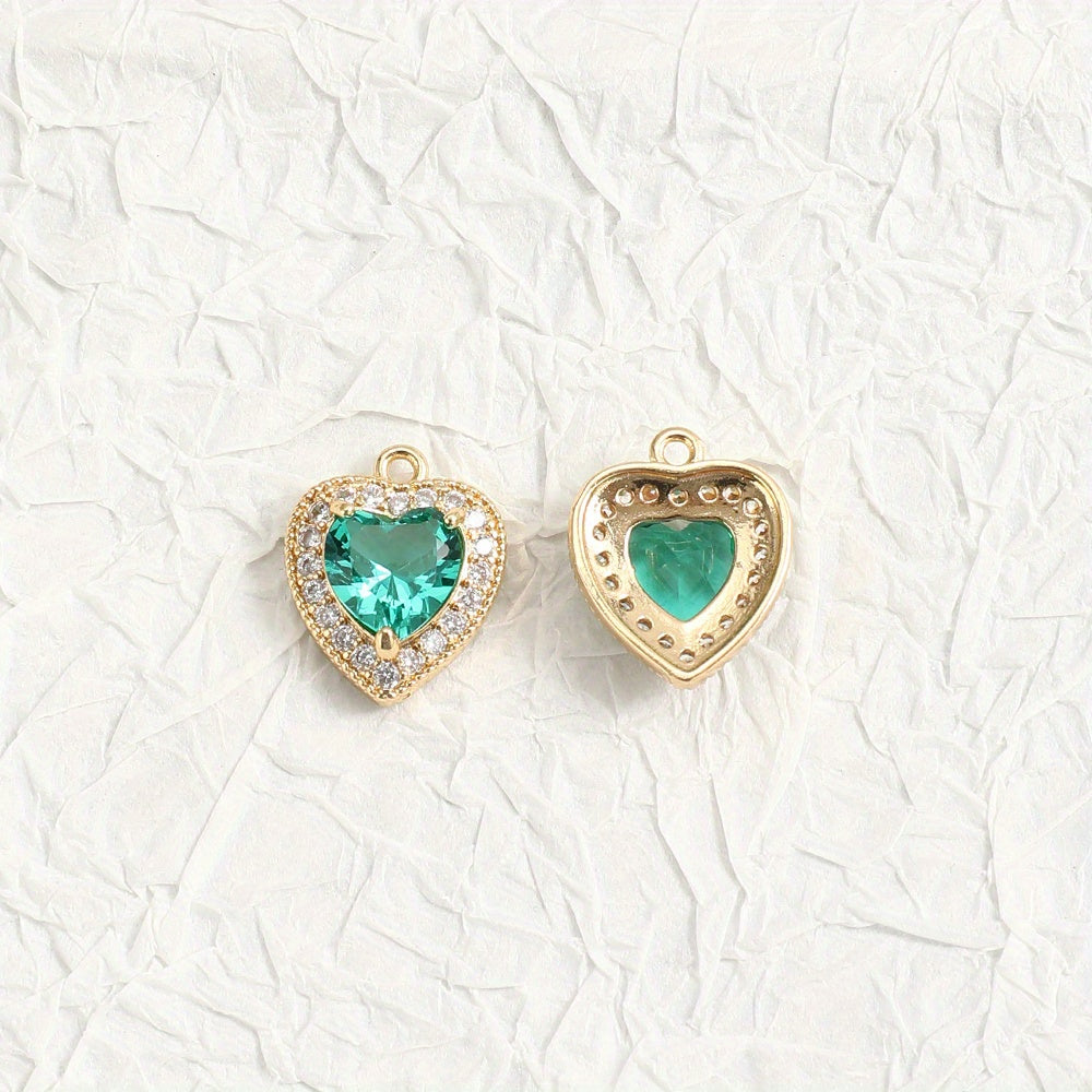 Vintage Heart Glass Pendants