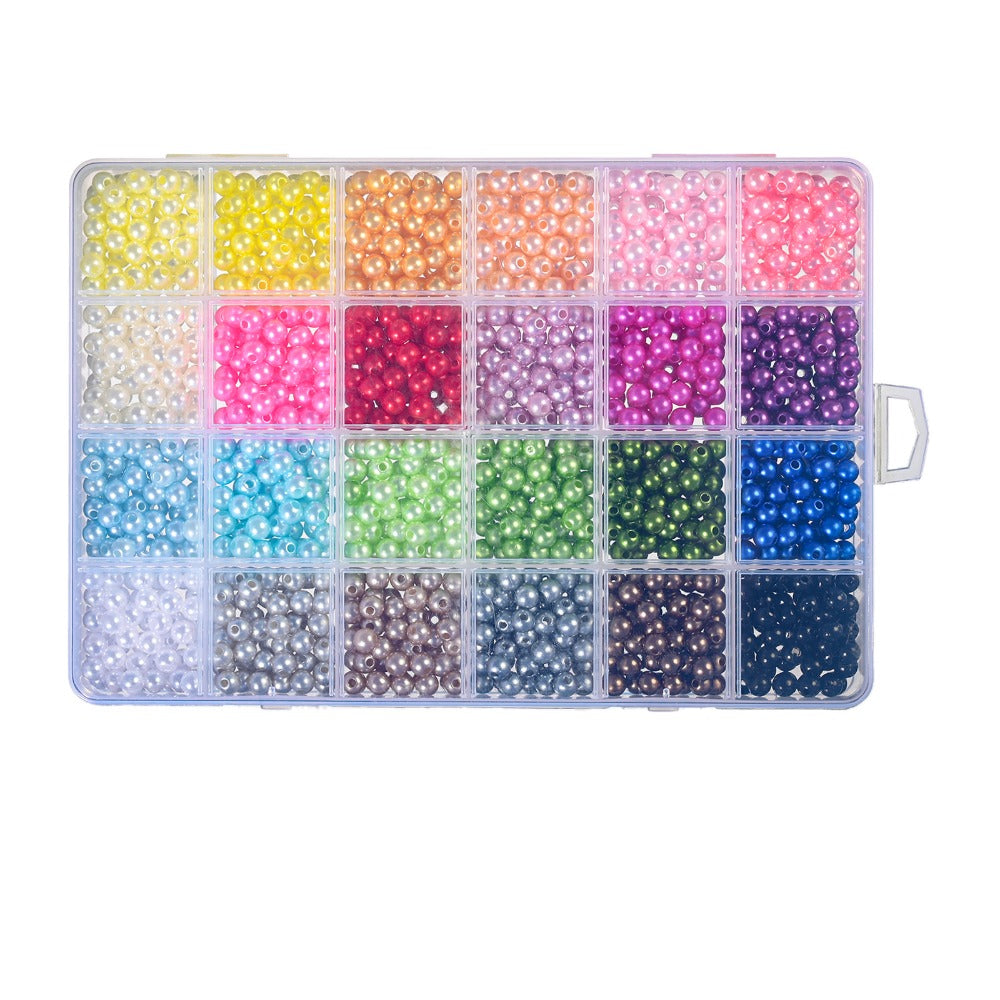 1400pcs 6mm Imitation Pearl Beads Kit