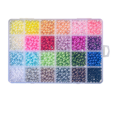 1400pcs 6mm Imitation Pearl Beads Kit