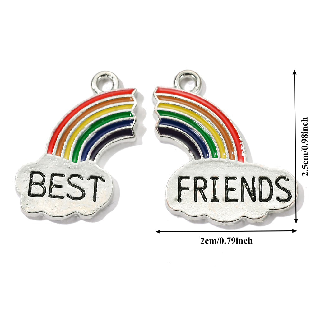 Rainbow Enamel Catfish Love Pendants