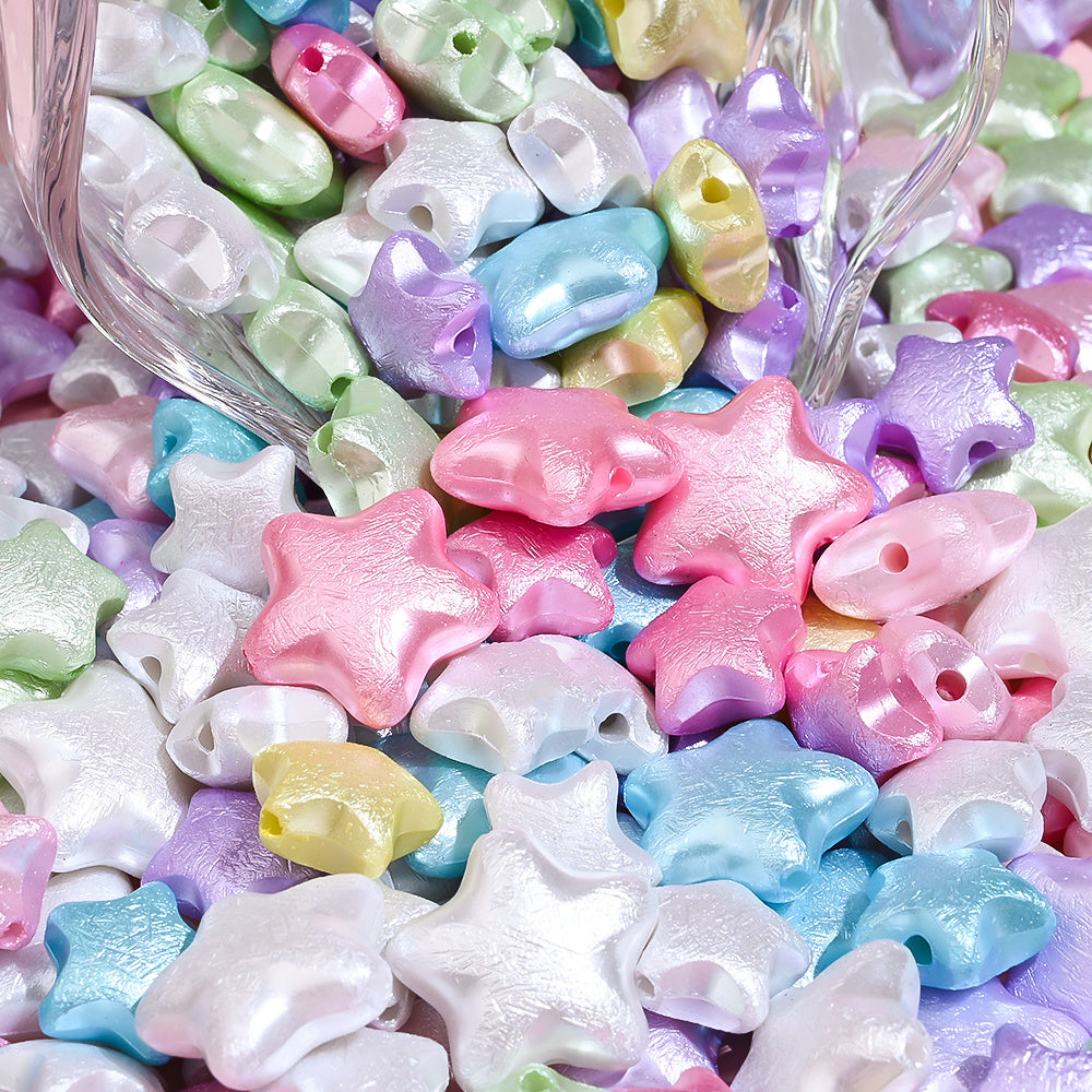 Macaron Matte Heart Spacer Beads