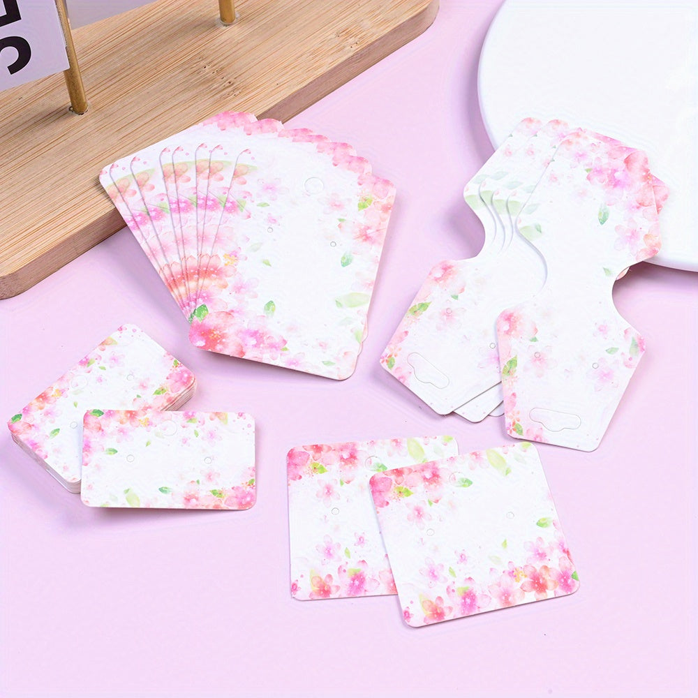 Flower Green Leaf Jewelry Display Cards