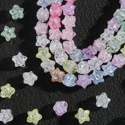 50pcs 11mm Crackle Star Acrylic Beads