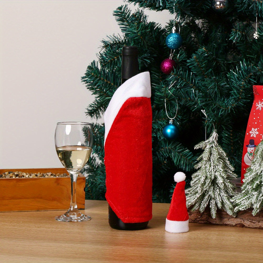 Christmas Velvet Wine Bottle Hat Covers