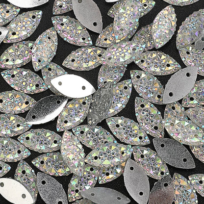 White Oval Double Face Resin Patches