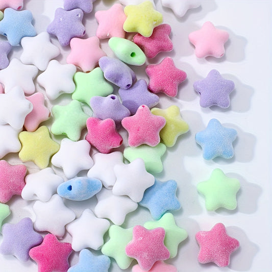 Colored Pentagram Acrylic Beads