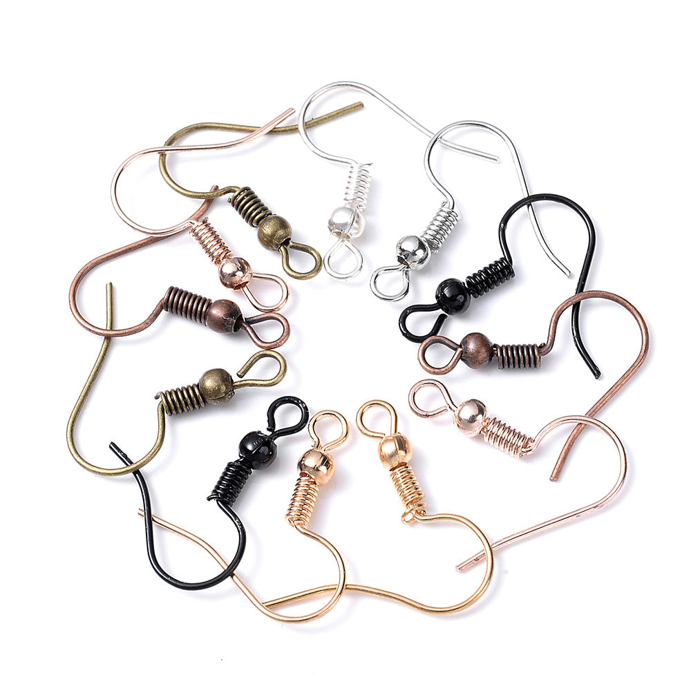 50-Piece 20x17 mm Ball & Coil Earring Hooks