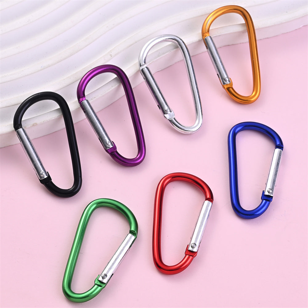 5/30/100-Piece 45x24 mm Mixed Color Aluminum Alloy Keychains