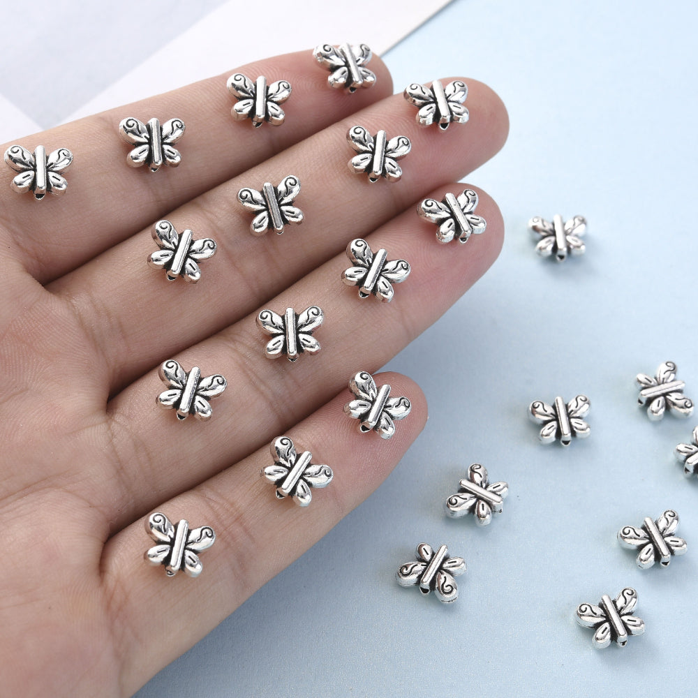 Alloy Butterfly Spacer Beads