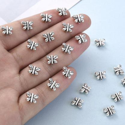 Alloy Butterfly Spacer Beads