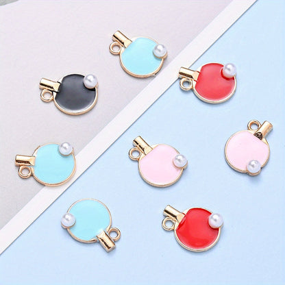 10PCS 12×17mm Colorful Table Tennis Acrylic Pendant Set