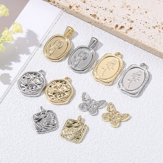 Mixed Color Star Alloy Pendant Charms