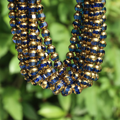 1 Strand About 43pcs 8mm 8-Sided Glass Beads