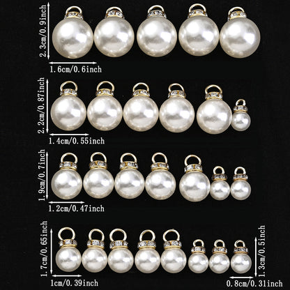 8/10/12/14/16 mm Acrylic Rhinestone Round Spacer Beads