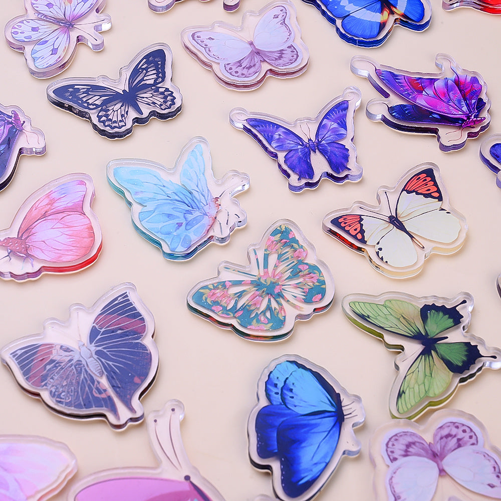 Colorful Butterfly Acrylic Flatback Embellishments