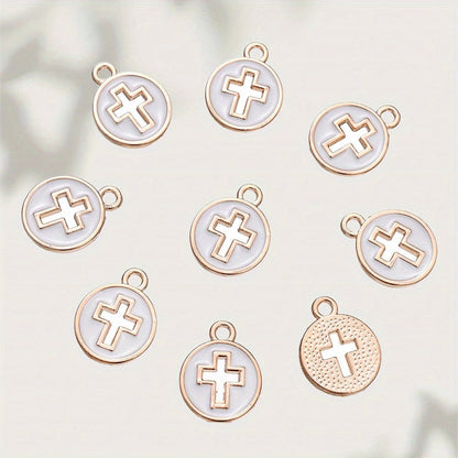 Enamel Cross Pendant Charms