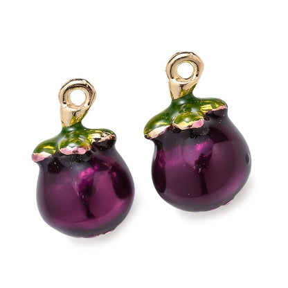 2PCS Fruit Series Alloy Pendant Set