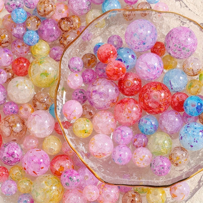Colorful Dot Acrylic Bubble Beads