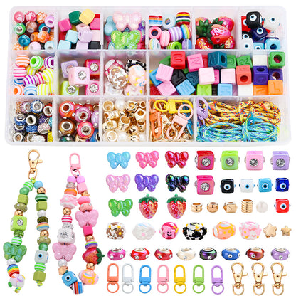Colorful Acrylic Beaded Keychain Kit
