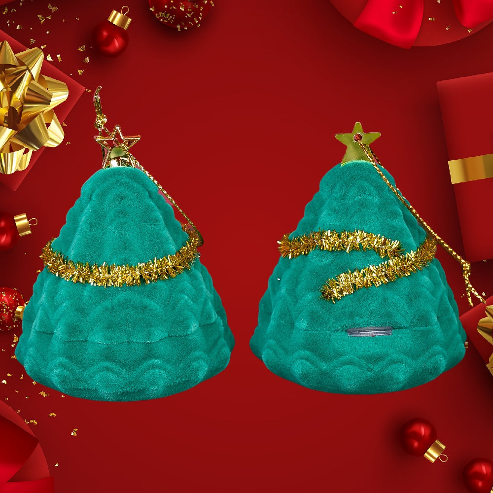 Christmas Tree & Gold Character Jewelry Box
