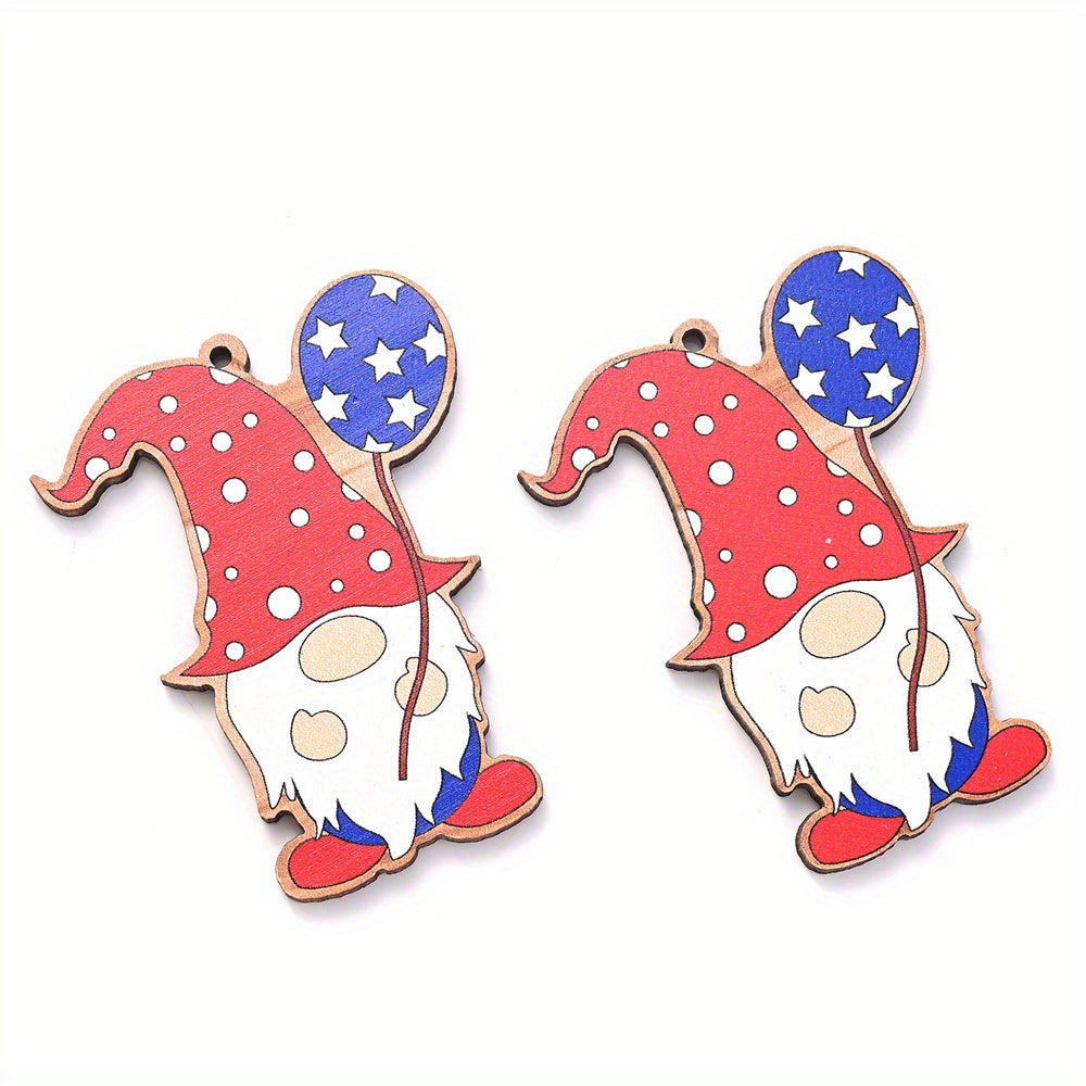 July 4th Patriotic Wooden Chain Charms