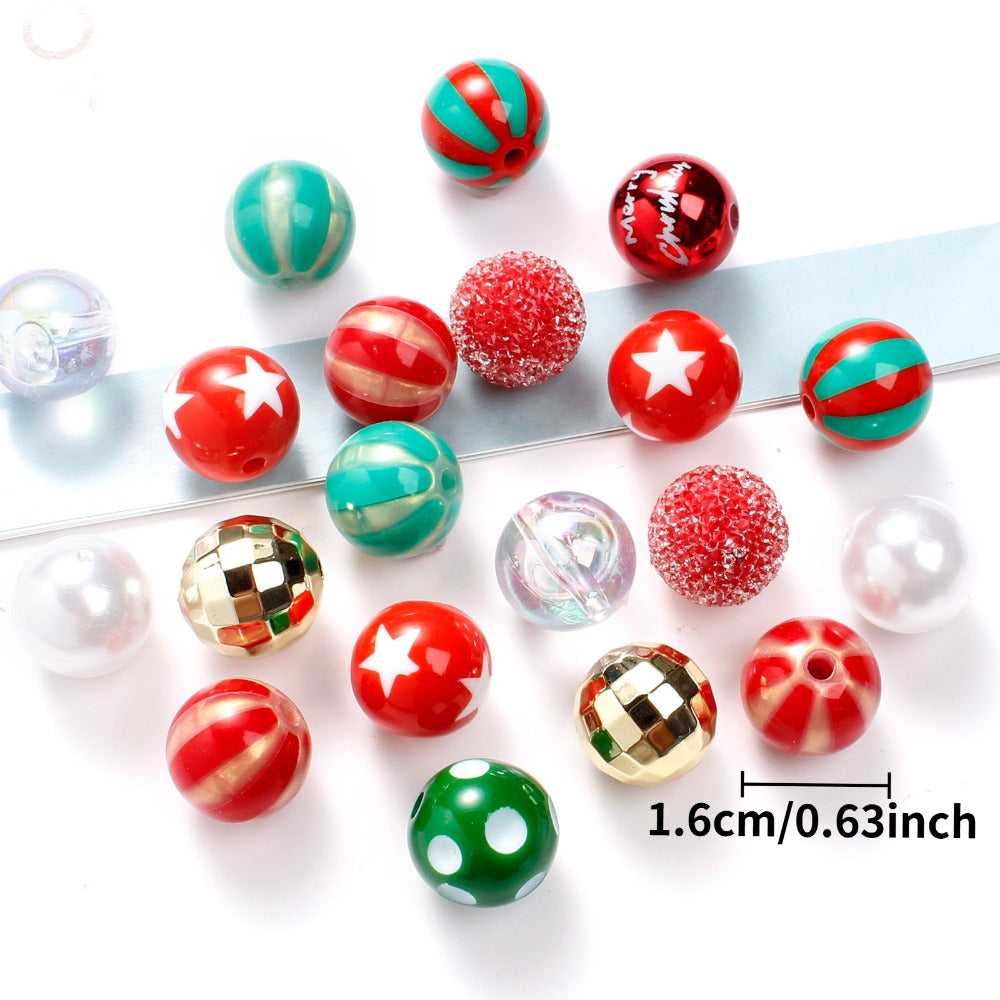 Mixed Pattern Acrylic Beads