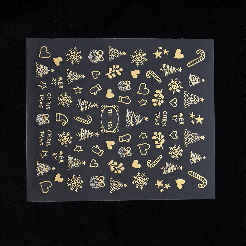 Gold Pattern Manicure Stickers