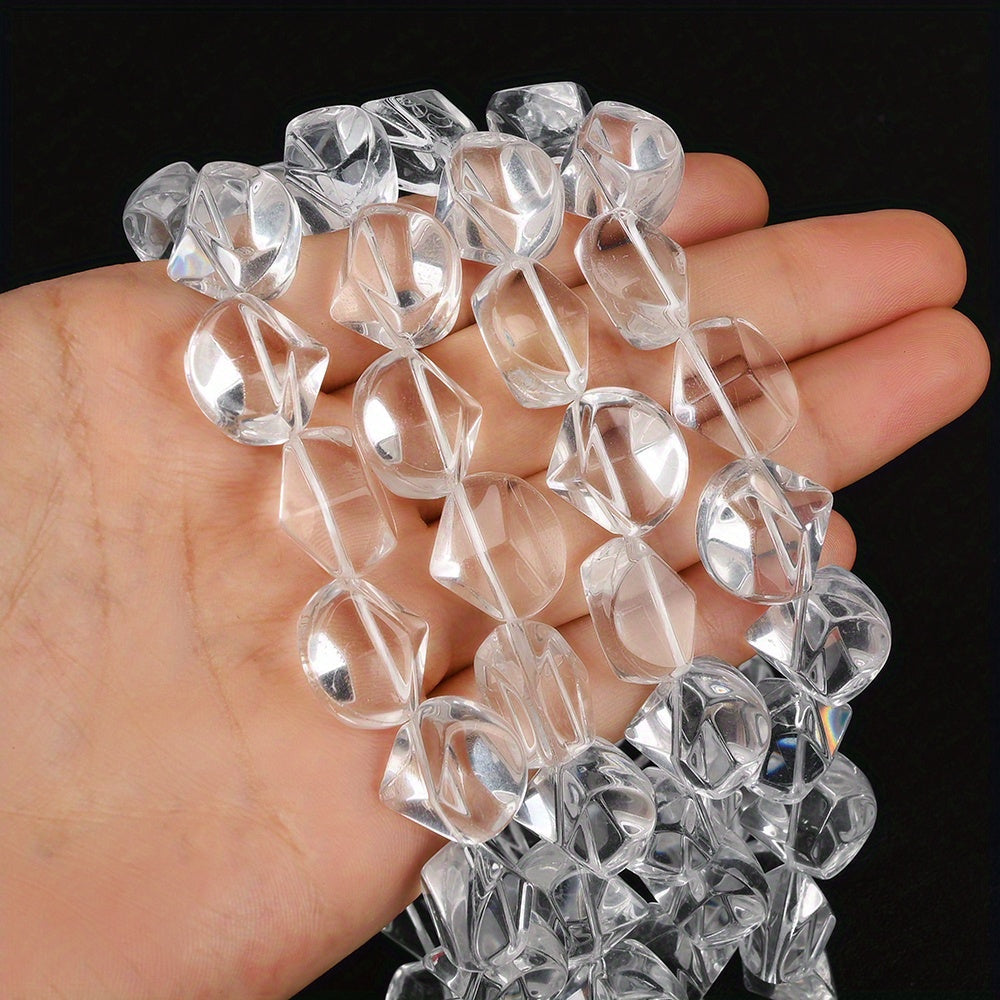 Transparent Crystal Faceted Glass Beads