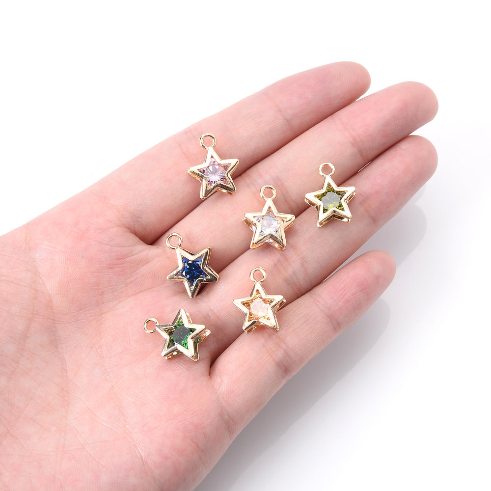 Mixed Color Star Alloy Pendants
