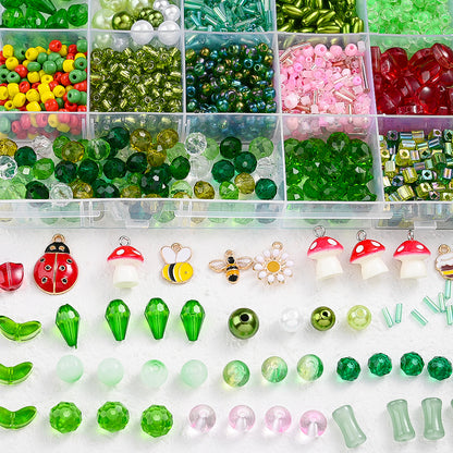 Green Glass Bead Set