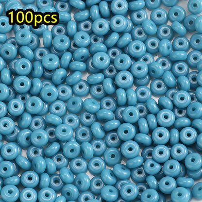 100pcs 3x6mm Multicolor Rondelle Glass Beads