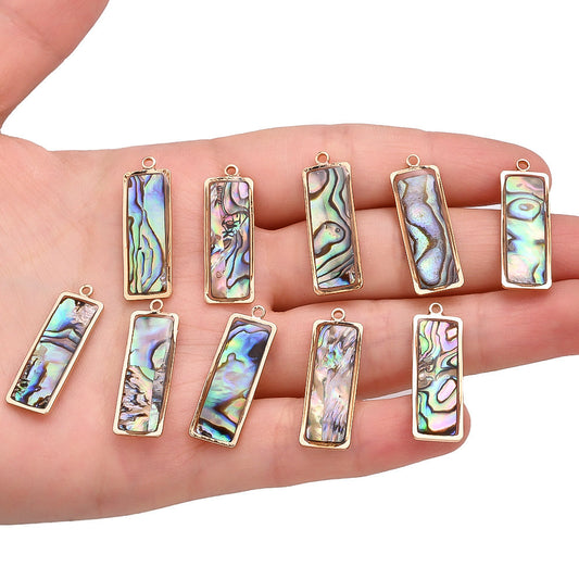 8PCS Colorful Abalone Shell Pendant Set