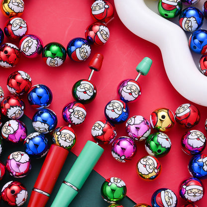Santa Acrylic Beads